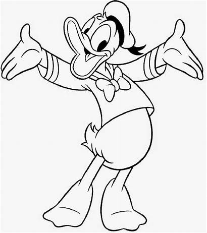 Duck Donald Coloring Pages Tie Bow Template