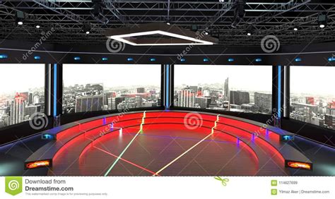 Virtual Tv Studio Chat Set 2 Background 5 Stock Image Image Of Neon