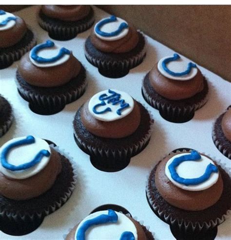 Indianapolis Colts Cupcakes For An Indiana Girls Bachelorette Party By Cloud 9 Bakery
