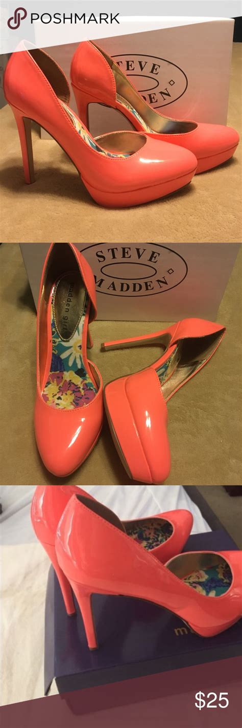 💜steve Madden Getta Pump In Tropical Coral 💛 Steve Madden Shoes Heels Pumps Colorful Heels