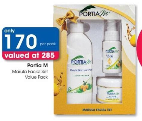 Portia M Marula Facial Set Offer At Clicks