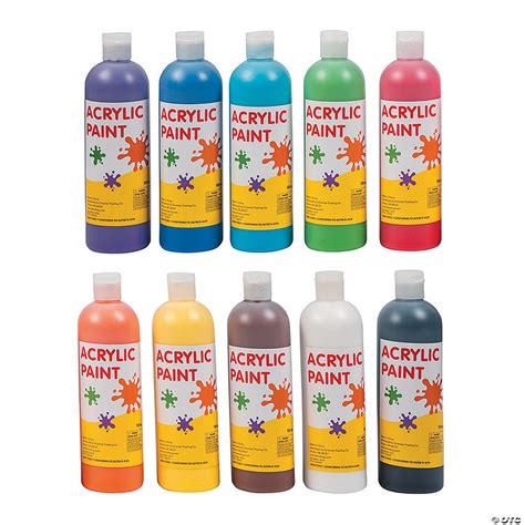16 Oz Awesome Acrylic Paint Set Of 10 Oriental Trading