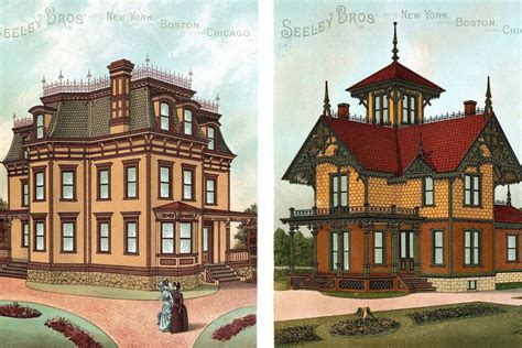 See Some Popular Exterior Color Schemes For 18 Victorian Houses 1886