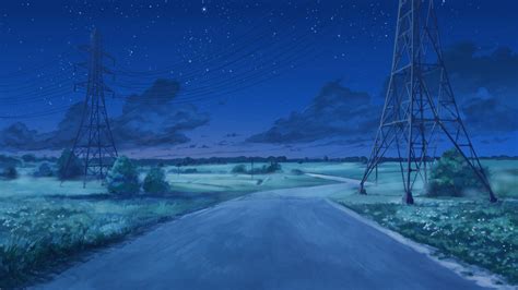 583761 1920x1080 Clouds Blue Green Arsenixc Anime Landscape Road Power