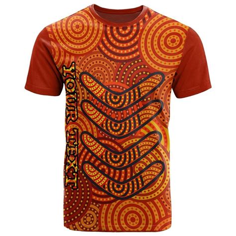 Aio Pride Aboriginal Custom Text T Shirt Aboriginal Boomerangs And D