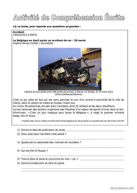 Activité De Compréhension Écrite Com English Esl Worksheets Pdf And Doc