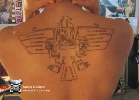 Aztec Eagle Tattoo Design By Warvoxcom