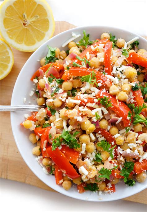 Mediterranean Chickpea Salad Haute And Healthy Living