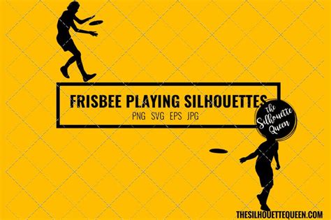 Frisbee Playing Svg Bundle For Cutting Cut Files Silhouette Etsy