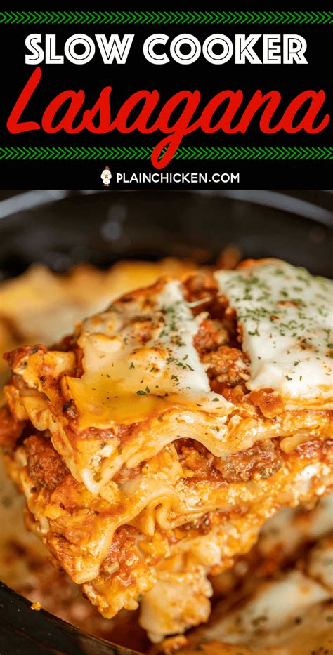 Slow Cooker Lasagna Plain Chicken