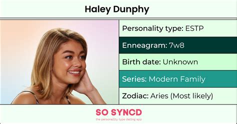 Haley Dunphy Personality Type Zodiac Sign And Enneagram So Syncd