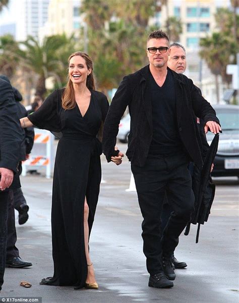Angelina Jolie Flashes Her Jolie Leg And Spanks Brad Pitt S Butt Brad