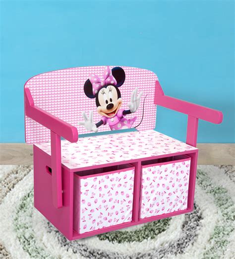 Buy Disney Minnie Mouse 3 In 1 Convertible Bench Desk With Storage In