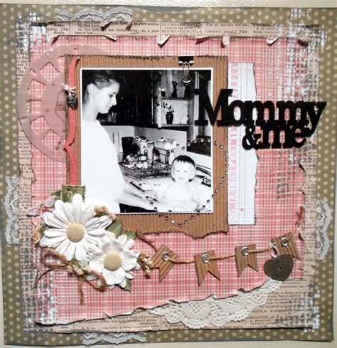 Layout Mommy And Me Baby Girl Scrapbook Scrapbook Page Layouts