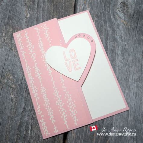 My husband loved this card for our anniversary. Make a Pretty Reverse Fold Love You Card - VIDEO - Design With Jo