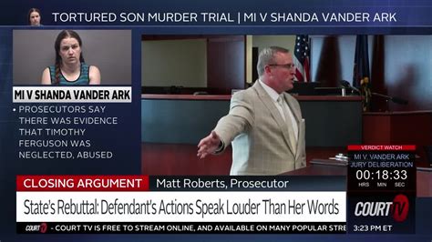 Prosecutor On Shanda Vander Ark Timothy Was No Longer Human To Her Court Tv Video