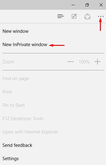 5 Ways To Launch New Inprivate Window On Microsoft Edge