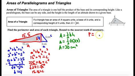 Areas Of Triangles Mr Fach Youtube