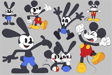 Oswald And Mickey Mouse By Sirpyes On Deviantart