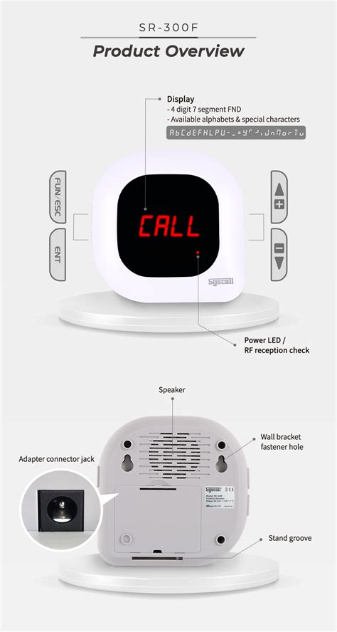 Syscall Display Monitor Wireless Call System Sr 300f L Syscall Global