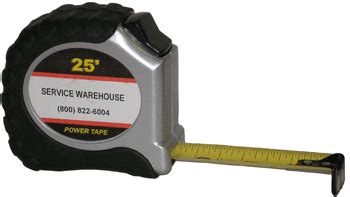 A tape measure with both inches and centimeters usually has the imperial measurements in red on the top of the blade, while the metric when reading a tape measure, the edge of the object may fall between two lines on the blade. Service Warehouse: TOOL - MISC - TAPE MEASURE 25' x 1" Measuring Tape