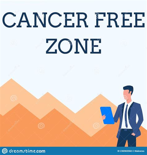 Hand Writing Sign Cancer Free Zone Concept Meaning Supporting Cancer
