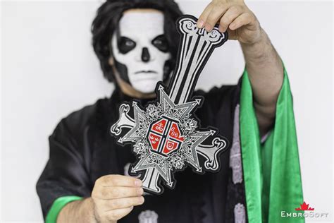Ghost Bc Papa Emeritus Grucifix Embroidered Patch Iron On Embrosoft