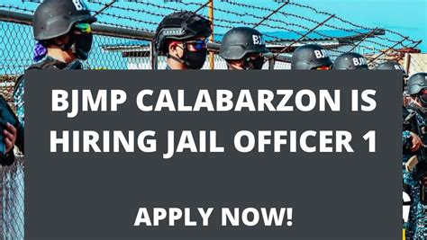 Bjmp Calabarzon Is Hiring Jail Officer 1 Unlipositive