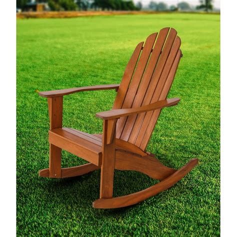 Mainstays Wood Adirondack Rocking Chair Natural