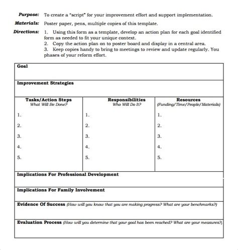 8 Action Plan Templates Excel Pdf Formats