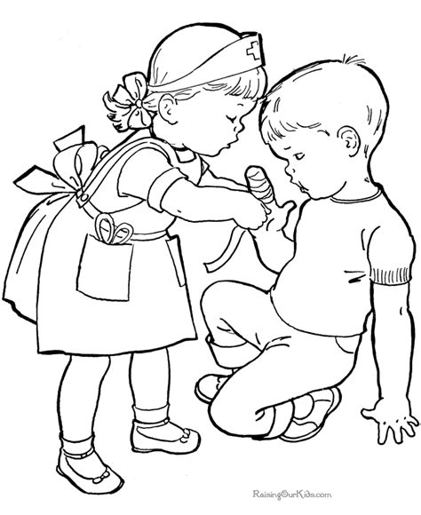 Helping Others Coloring Page Clip Art Library