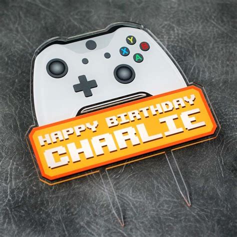 Xbox Gamer Happy Birthday Printed Cake Topper Personalise Etsy