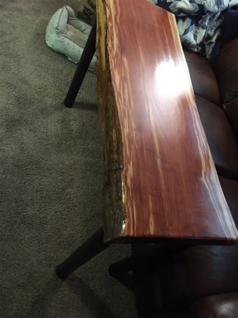 Must Sell Make Offer Live Edge Aromatic Cedar Table Adjustable Legs