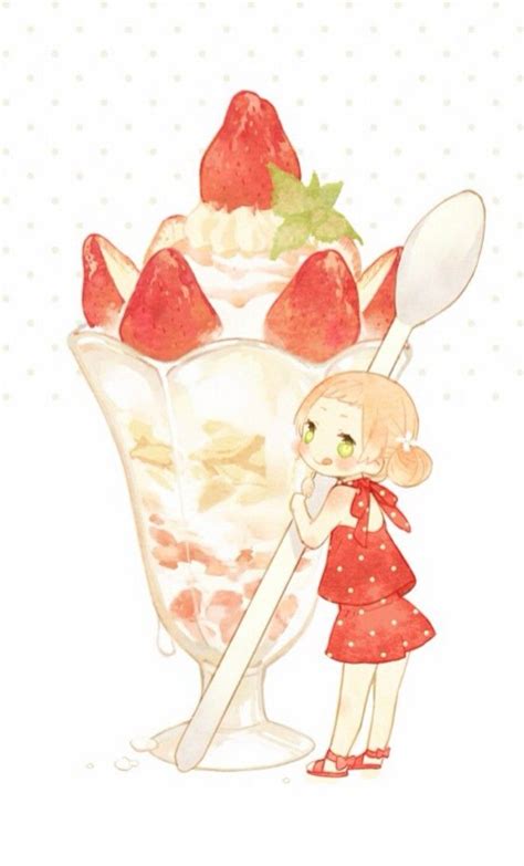 Anime Chibi Girl Eating Ice Cream ¢нιвιкαωαιιℓσℓι