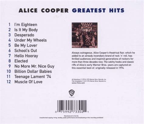 alice cooper greatest hits cd jpc