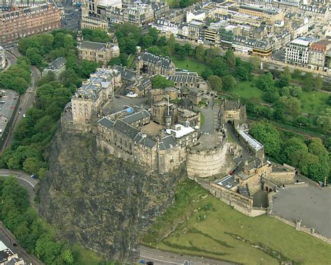 Satellite View Of Castles In Scotland Edinburgh Aerial View