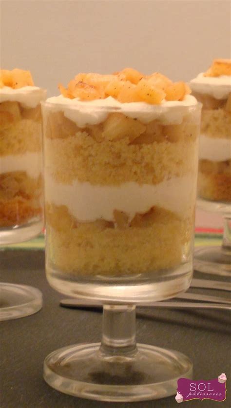 Verrines De Naked Cake Au Quatre Quarts Et Aux Pommes Caram Lis Es