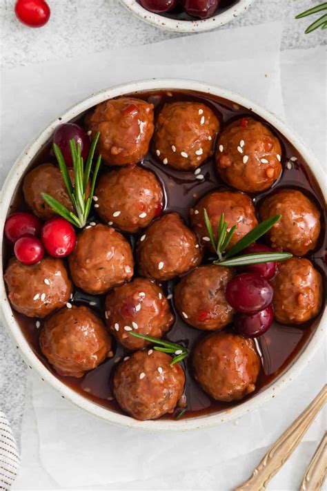 Cranberry Meatballs Crockpot Recipe The Cookie Rookie