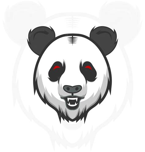 Premium Vector Angry Panda Mascot Logo Design