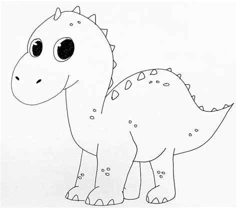 Dinosaur cartoon drawing at getdrawings | free download. Dino Drawing by Aaron Geraud