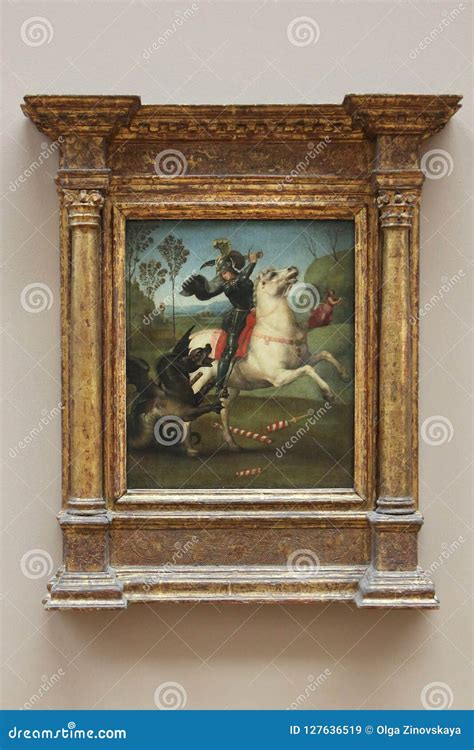 La Peinture Par Le ` St George De Raphael Santi Combat Le ` 1503 1505