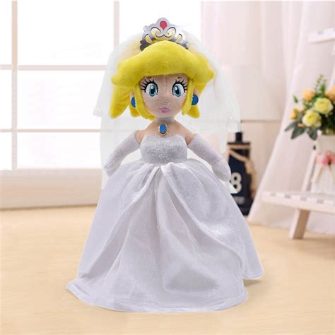 32cm Standing Peach Soft Plush Toys Super Mario Odyssey White Wedding