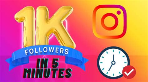 How To Get 1k Followers On Instagram In 5 Minutes Free Fast