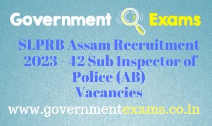 Slprb Assam Sub Inspector Ab Recruitment