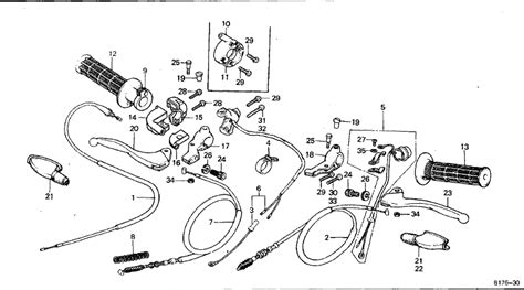 West Coast Motorcycles - XR80 1979 - HANDLE LEVER / CABLE / SWITCH