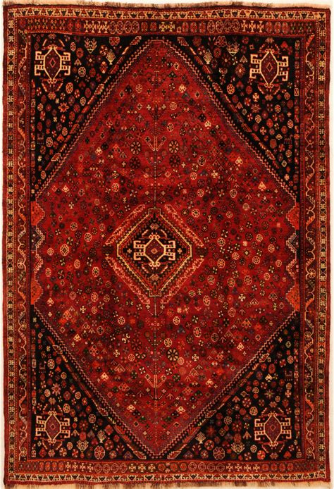 Red 6 X 9 Qashqai Rug Hand Knotted Persian Rug Ebay