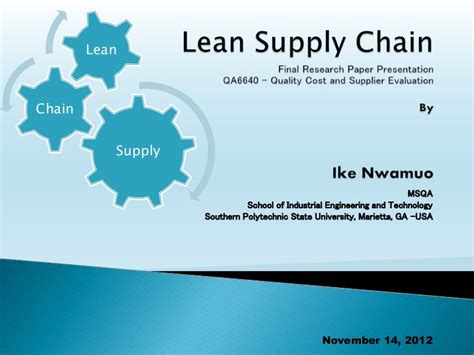 Ppt Lean Supply Chain Presentation