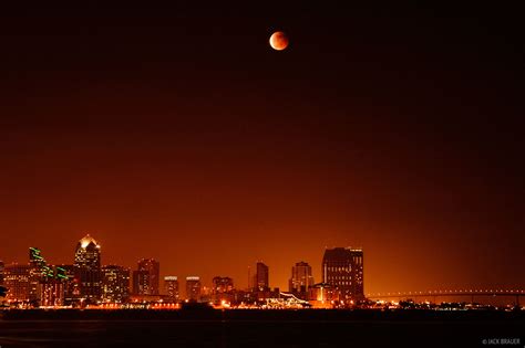 Lunar Eclipse Over San Diego California Mountain Photography By