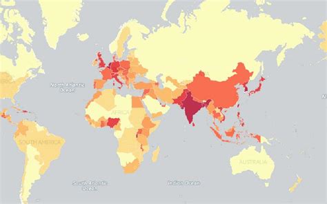 Mapped The Worlds Most And Least Crowded Countries Telegraph