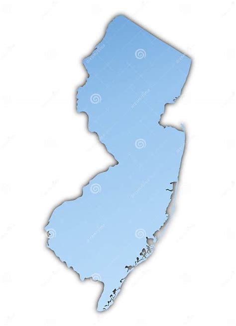New Jerseyusa Map Stock Illustration Illustration Of Contour 6995031